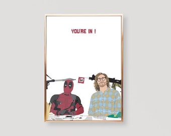 Deadpool Poster, Deadpool Peter, Deadpool Print, Deadpool Art Print, Deadpool Art, Deadpool Wall Art, Wall Decor, Marvel Poster, Deadpool 2