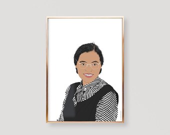 Rosa Parks Poster, Rosa Parks Print, Rosa Parks Art Print, Rosa Parks Wall Art, Rosa Parks Wall Decor, Rosa Parks Birthday, Rosa Parks Gifts