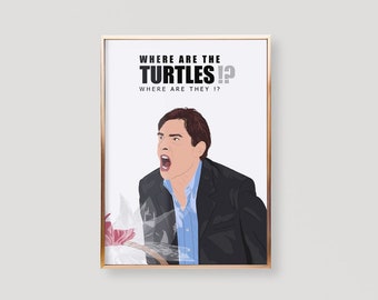 The Office TV Show Poster, Where Are The Turtles, The Office TV Show Print, The Office TV Show Art Print, Wall Art, Wall Decor,Birthday,Gift