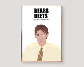 The Office TV Show Poster, Bears Beets Battlestar Galactica, The Office TV Show Print,  Art Print, Wall Art, Wall Decor, Birthday, Gifts