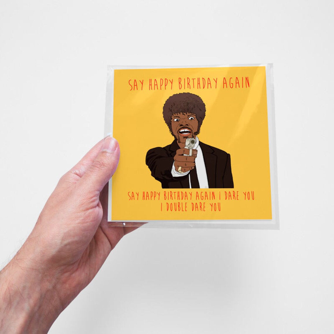 Pulp Fiction Birthday Card Original Creation Handmade Etsy Uk