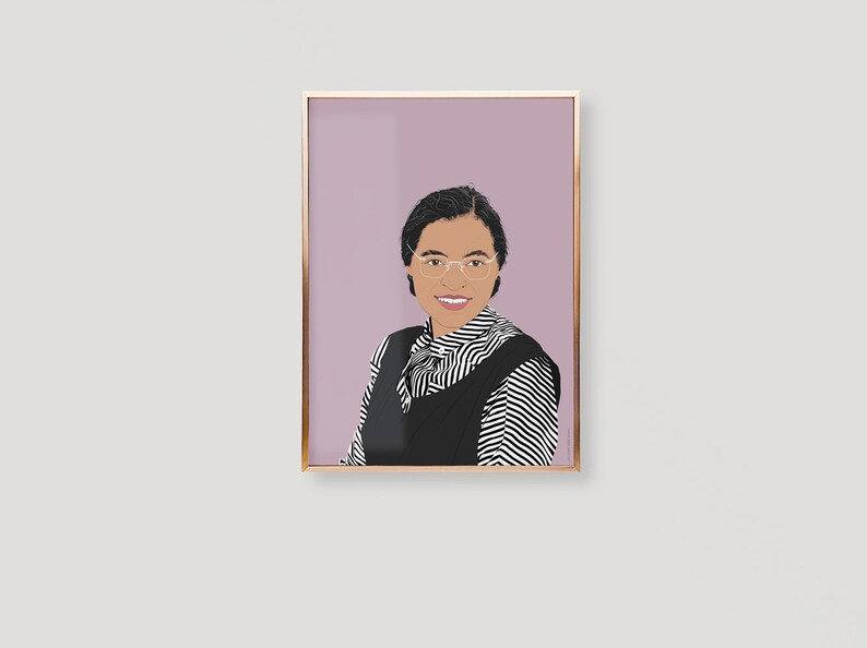 Rosa Parks Poster, Rosa Parks Print, Rosa Parks Art Print, Rosa Parks Wall Art, Rosa Parks Wall Decor, Rosa Parks Birthday, Rosa Parks Gifts image 4