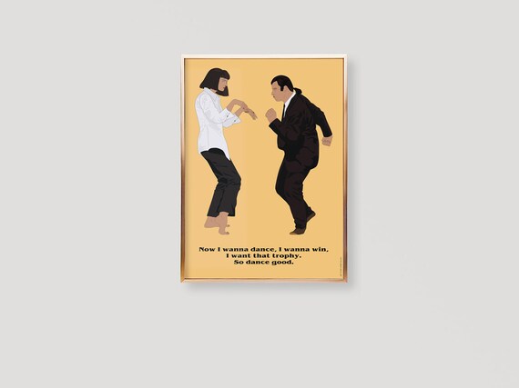 Post Pulp Fiction Tanz Pulp Fiction Film Poster Plakat Etsy