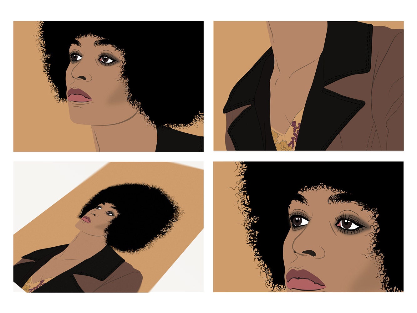 Angela Davis Poster Angela Davis Print Angela Davis Art | Etsy