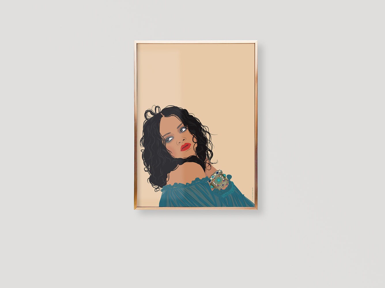 Rihanna Poster, Wild Thoughts Rihanna Print, Art Wall Art, Decor, Birthday, Gift
