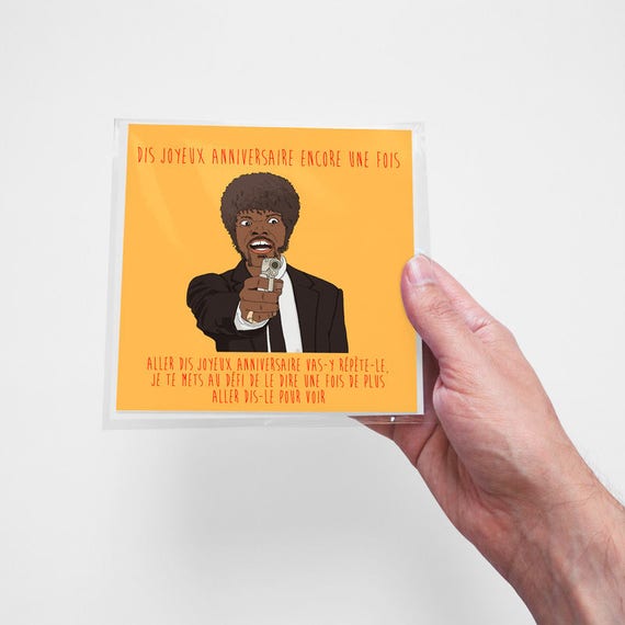 Pulp Fiction Birthday Card Original Creation Handmade Etsy