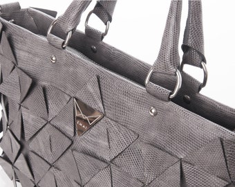 Vegan Leather Shoulder Bag, Top Handle Bag, Modular Bag, Vegan Handbag, Geometrical Bag, Vegan Bag / STAR Shoulder bag Eva