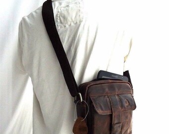 Echte lederen schoudertas Messenger man Aktetas 7 man vintage handtas 8 9 1