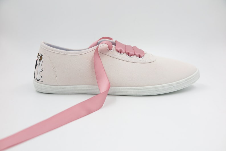 The Wedding Shoes for Brides Bridal sneakers Flats Ready to Ship Shoes for a Bride Standard Width Maid of honor gift Classic Model