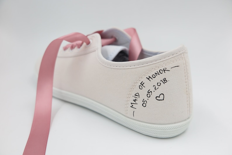 The Wedding Shoes for Brides Bridal sneakers Flats Ready to Ship Shoes for a Bride Standard Width Maid of honor gift Classic Model