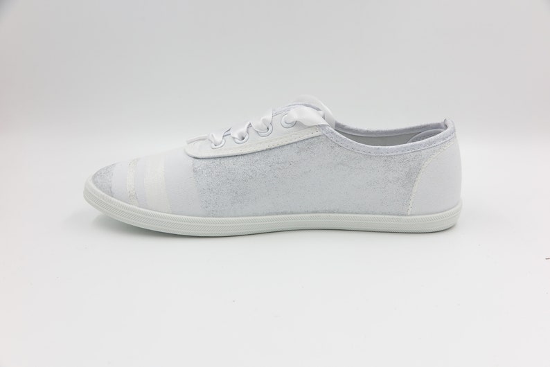 silver wedding sneakers
