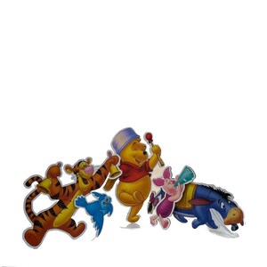 Vintage Disney Winnie The Pooh And Characters Pressed Cardboard Wall Hangings