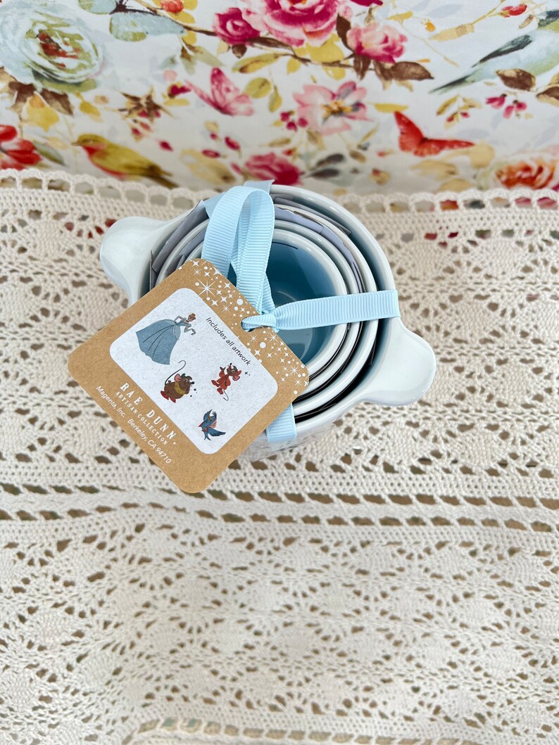 Rae Dunn Disney Princess Cinderella Ceramic 4pcs Measuring Cup Etsy