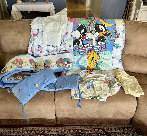 Buy Vtg 90s Baby Looney Tunes Crib SET Comforter Quilt Tweety bugs sylvester daffy Online in India Etsy