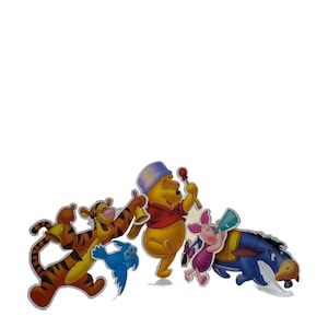 Vintage Disney Winnie The Pooh And Characters Pressed Cardboard Wall Hangings