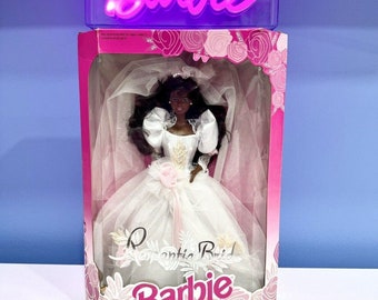 Romantic Bride Barbie, African American, AA New in Box 1992