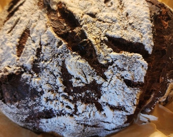 Chocolate Cranberry Sourdough loaf with Orange Zest