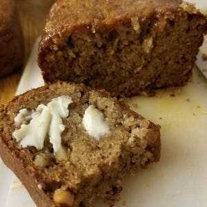 Banana Walnut Bread w/Orange Almond glaze