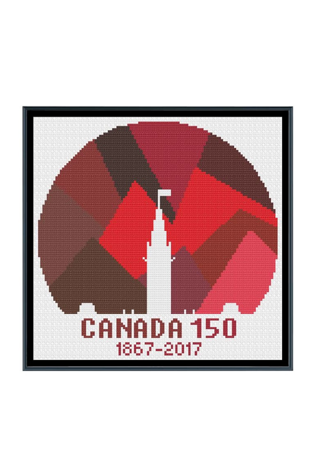 Canada 150 Logo Red Cross Stitch Pattern Etsy Canada