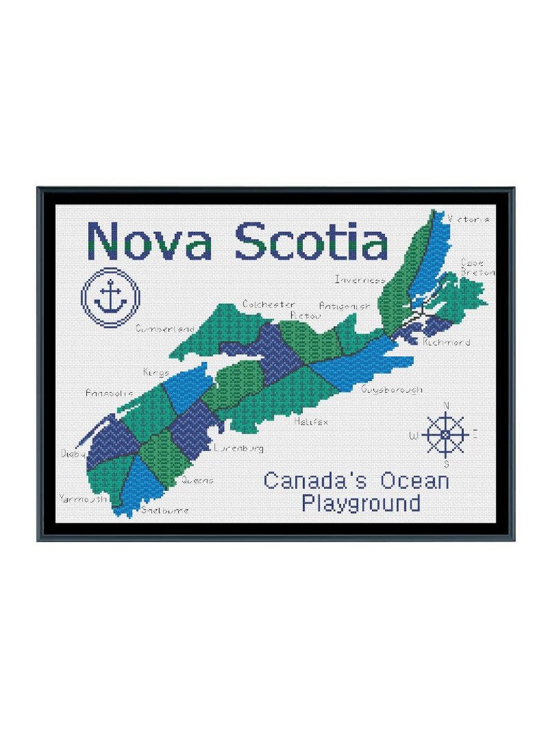 Nova Scotia Counties Cross Stitch Pattern Etsy Canada