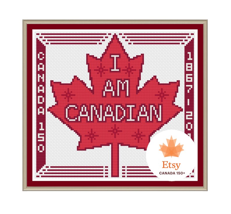 I Am Canadian Cross Stitch Pattern Etsy Canada