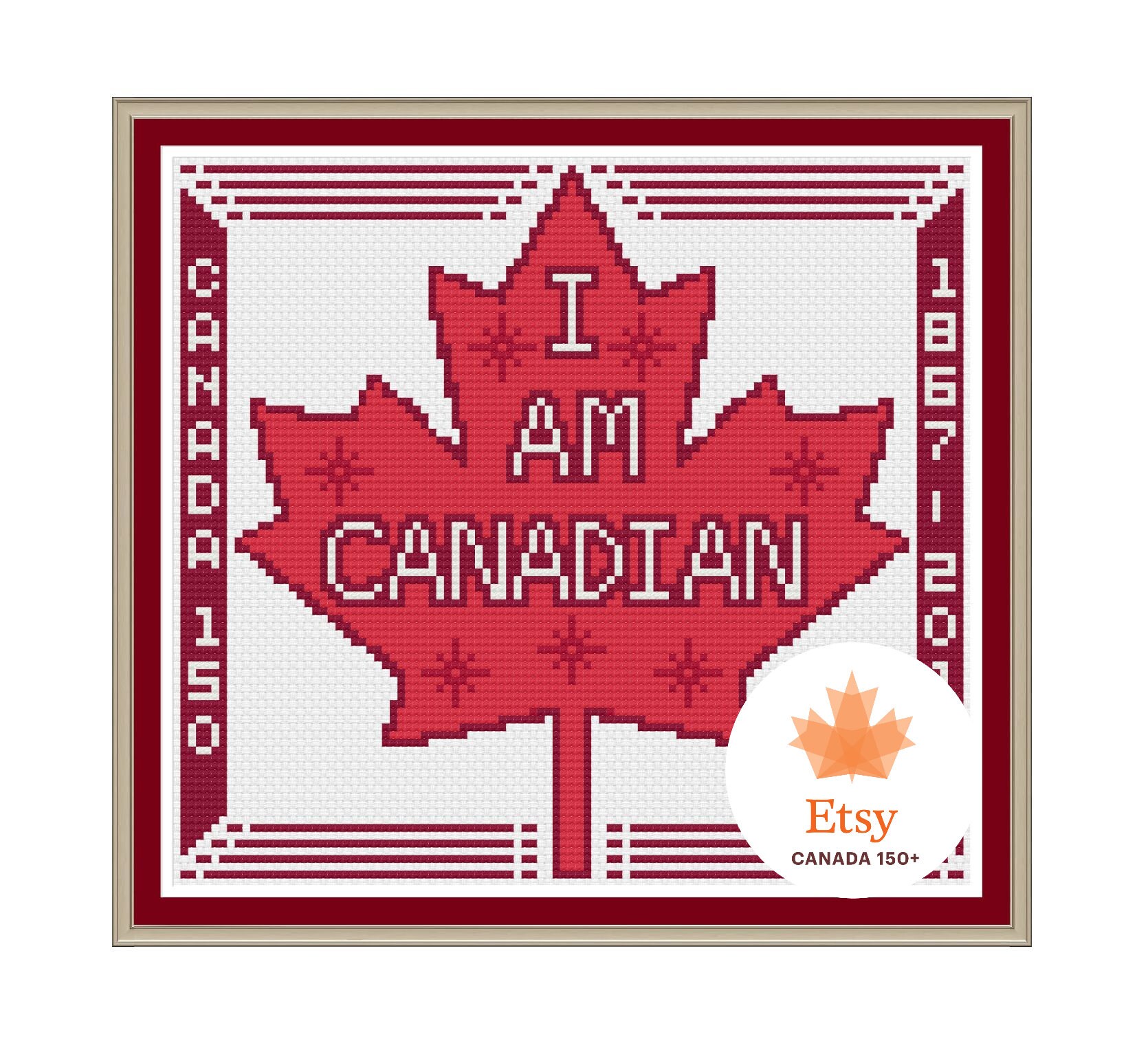 I Am Canadian Cross Stitch Pattern Etsy Canada