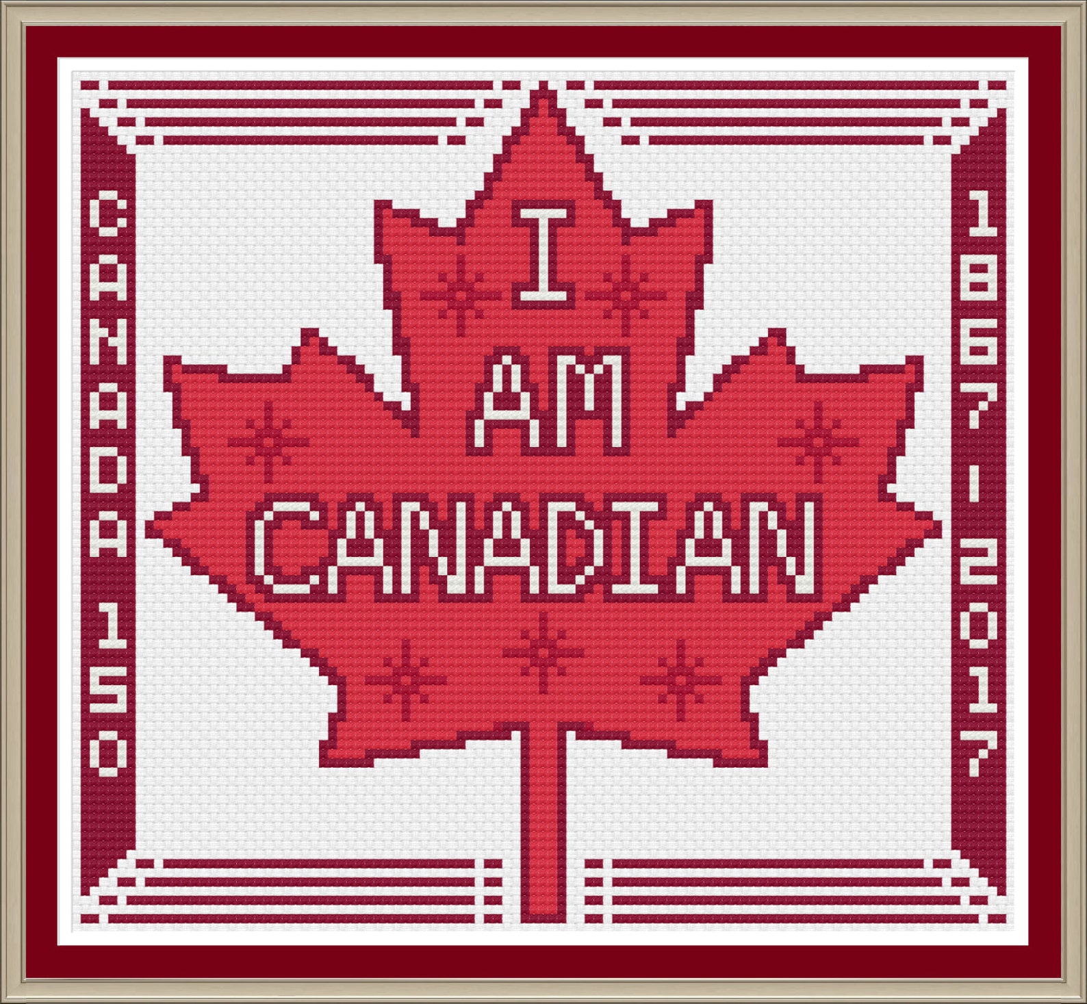 I Am Canadian Cross Stitch Pattern Etsy Canada