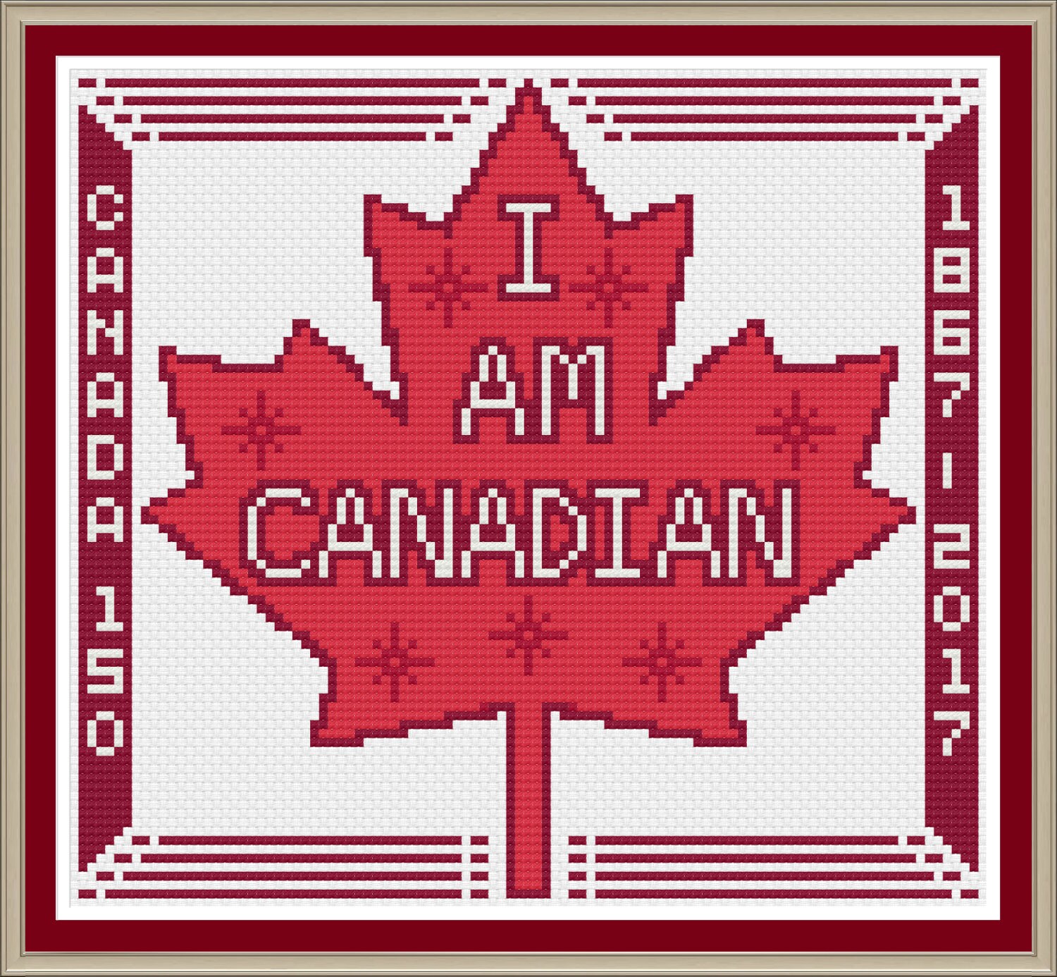 I Am Canadian Cross Stitch Pattern Etsy Canada