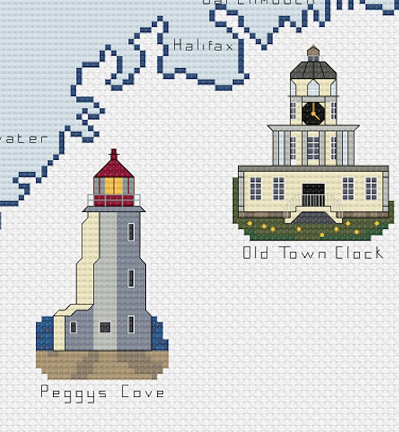Nova Scotia Sampler Cross Stitch Pattern Etsy