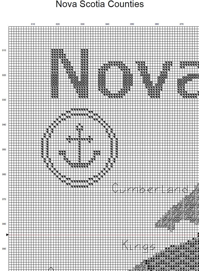 Nova Scotia Counties Cross Stitch Pattern Etsy Canada