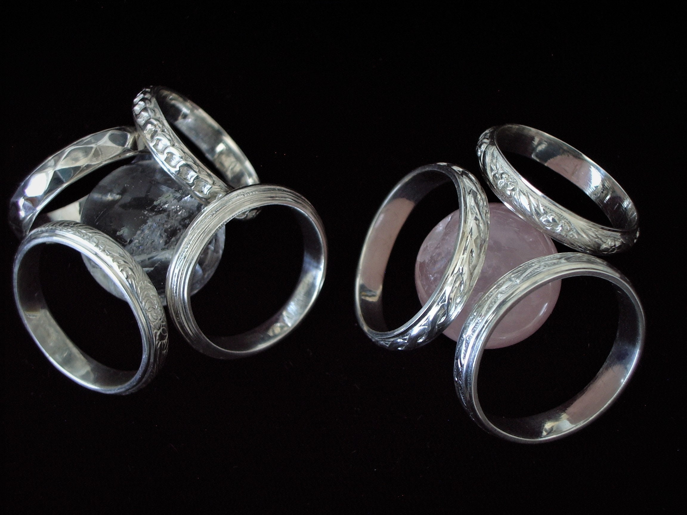 Fine Silver .999 Vintage Patterned Rings-wedding Rings-gold Rings ...