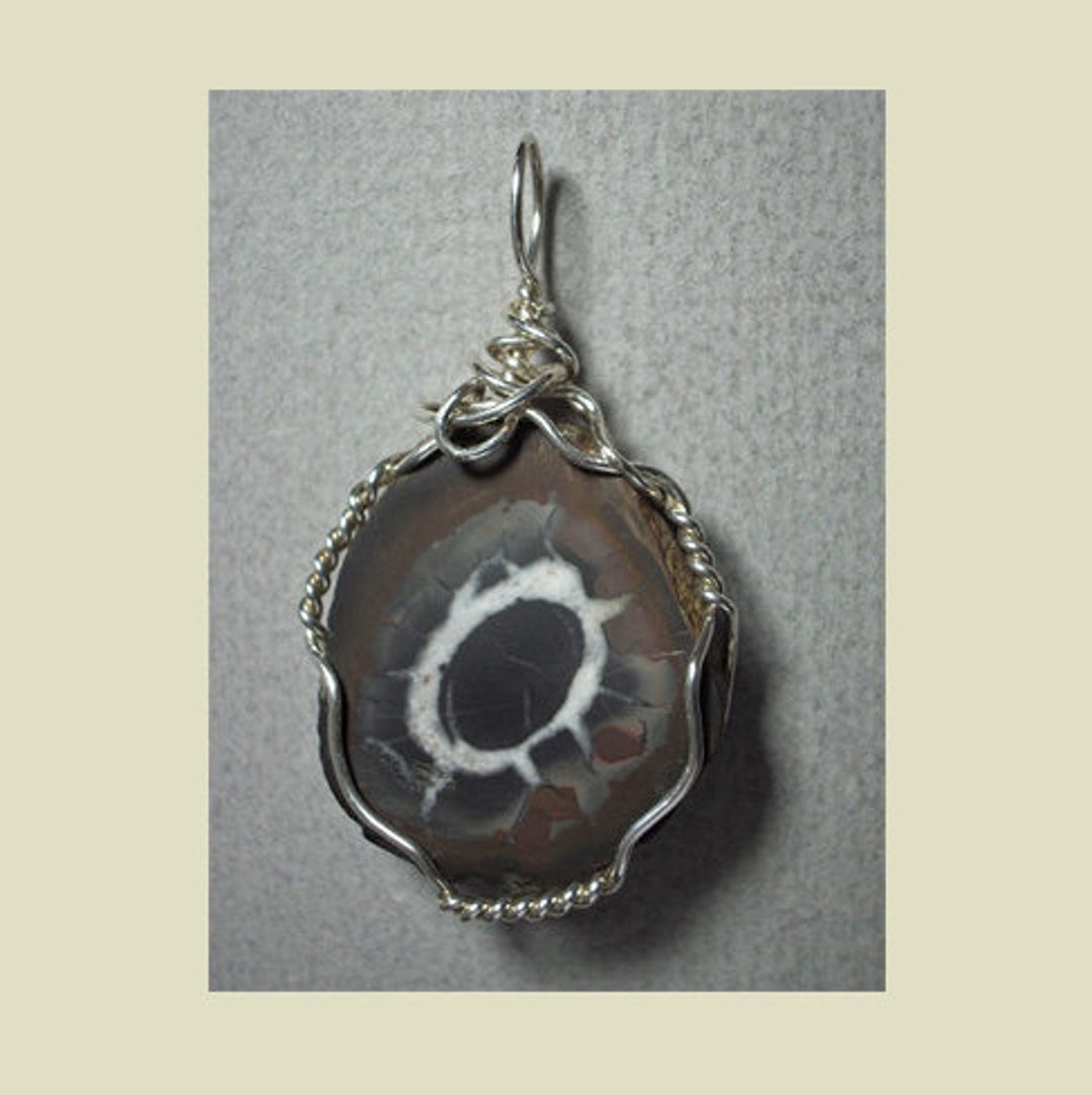 •SEPTARIAN NODULE - FREEFORM• sterling silver pendant