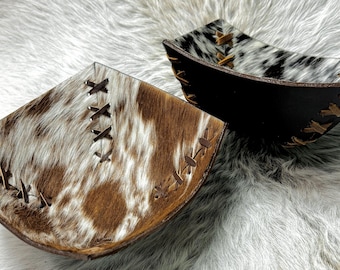 Cowhide Catch-All Bowls