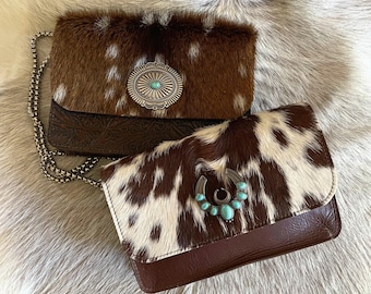 Crossbody Leather Purse-Clutch-Western Evening Bag