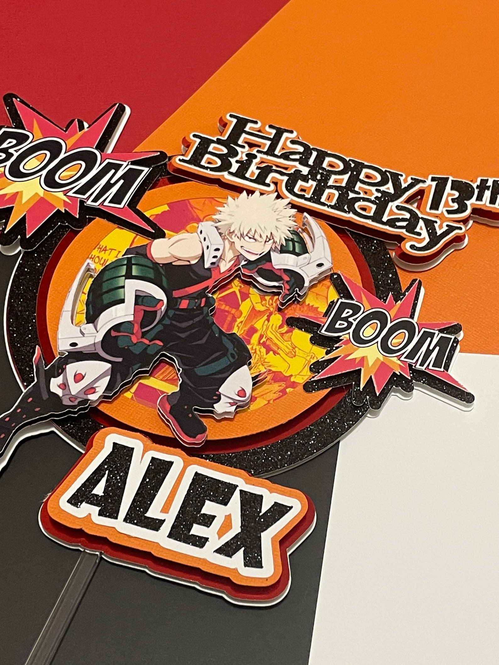 My Hero Academia Cake Topper Anime Cake Topper Bakugou Cake - Etsy