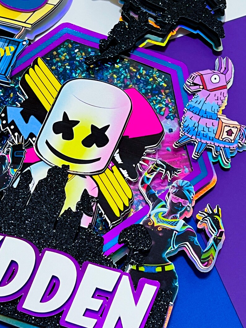 DJ Marshmello Cake Topper Video Game Shaker Cake Topperdj Etsy