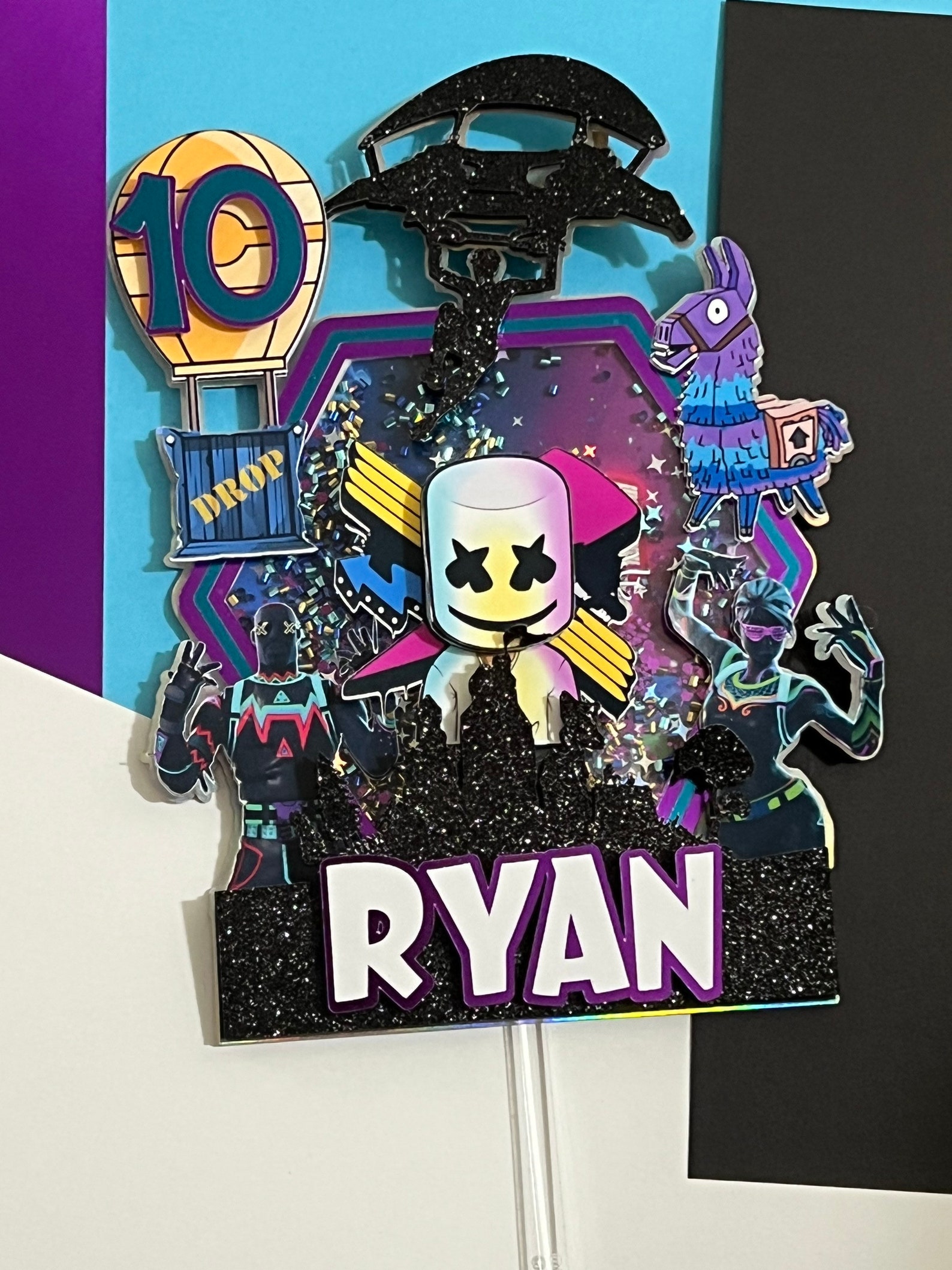 DJ Marshmello Cake Topper Video Game Shaker Cake Topperdj Etsy