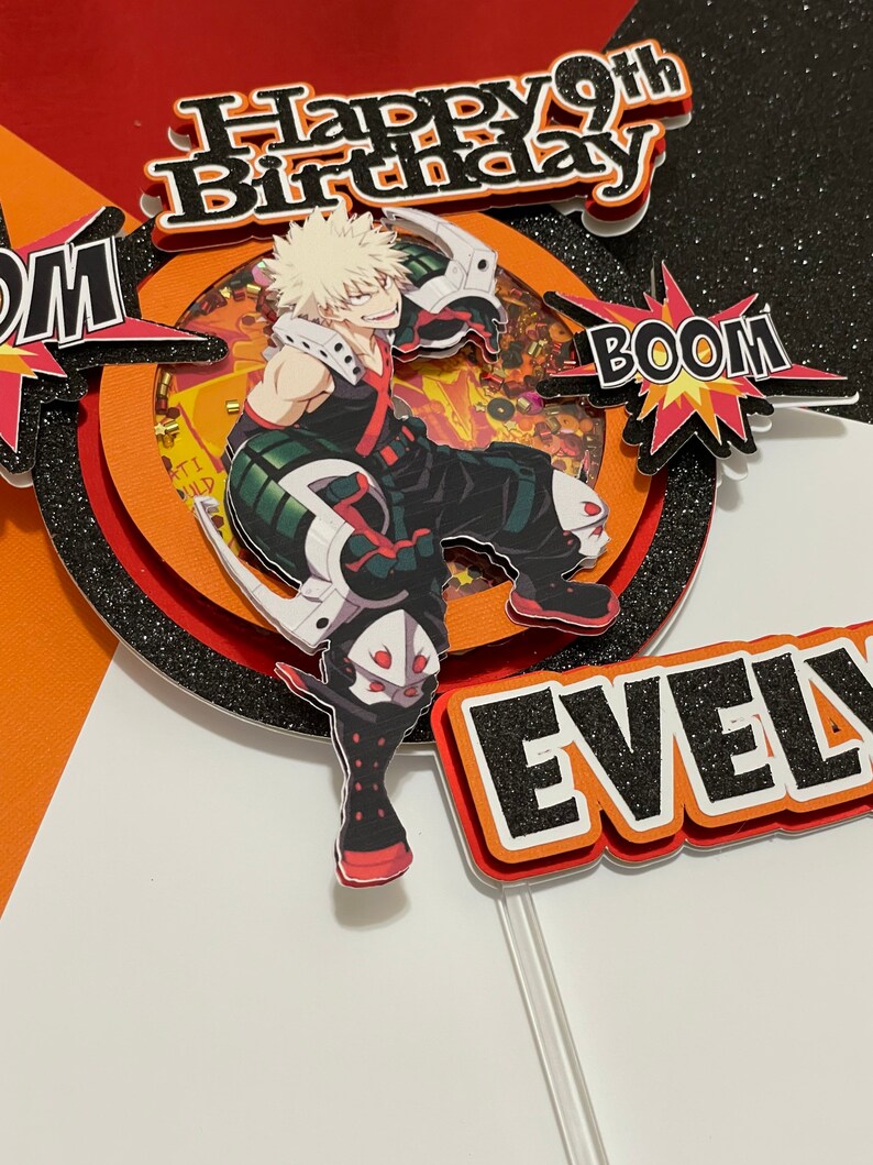 My Hero Academia Cake Topper Anime Cake Topper Bakugou Cake | Etsy New ...
