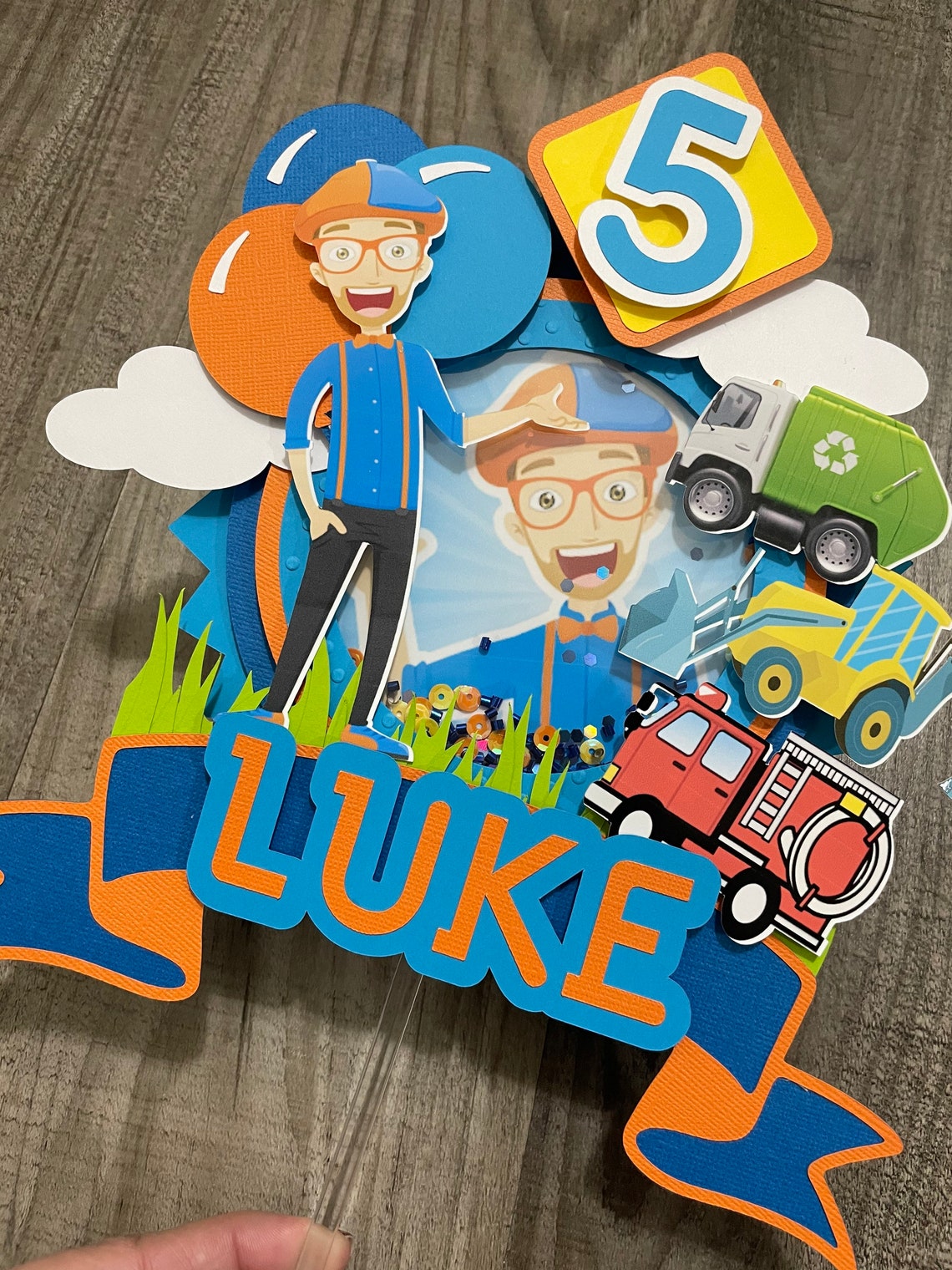 Blippi Birthday Cake Topper Blippi Decorations Blippi Etsy Canada Images and Photos finder