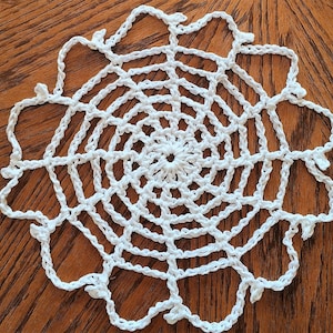 11 inch Crochet Spider Doily, handmade, crochet