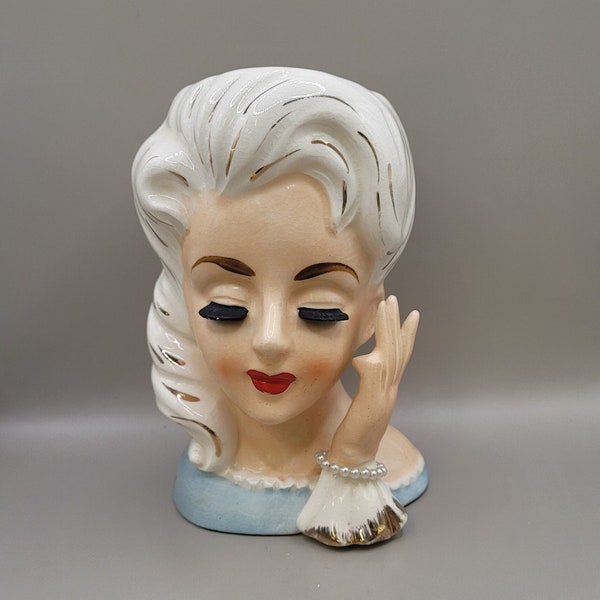 Vintage Lady Head Vase