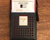 Sinclair Gasoline Transistor Radio with Case, Vintage Sinclair Dino Radio