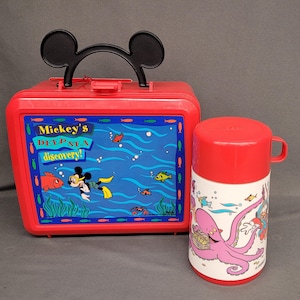 Mickey&#39;s Deep Sea Discovery Aladdin Lunchbox w/Thermos & Tag