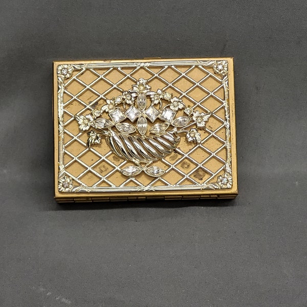 Vintage Metallic Clutch Purse/Compact