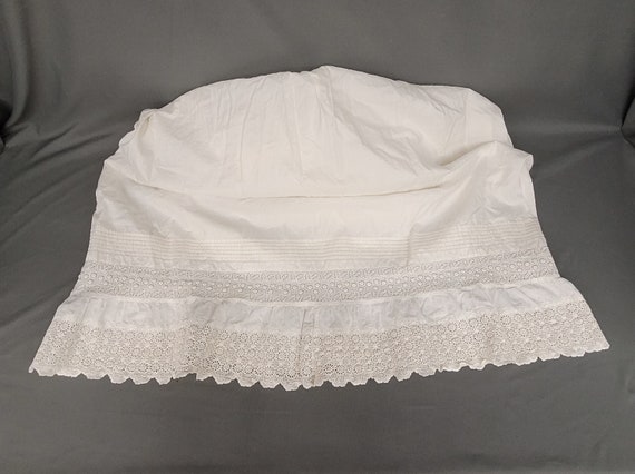 Victorian Cotton Lace Infant Christening Gown - image 4