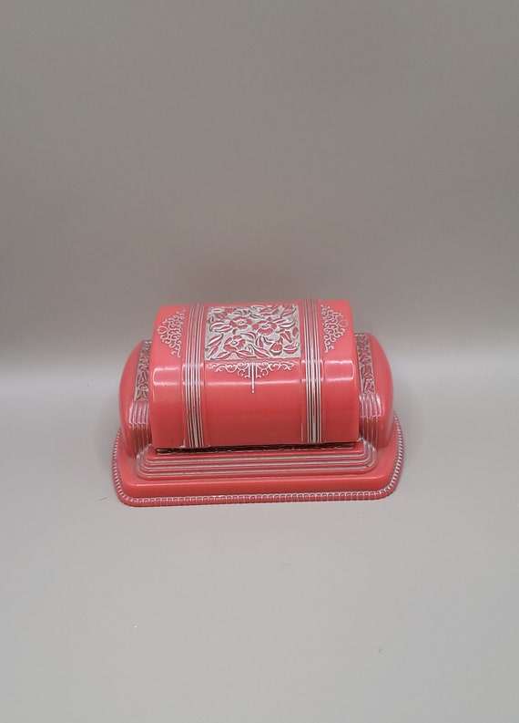 Art Deco Pink Celluloid Ring Display Box
