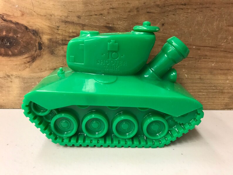 Vintage Plastic Toy Tank 1950s Marble Shooting 10 Shooter Etsy