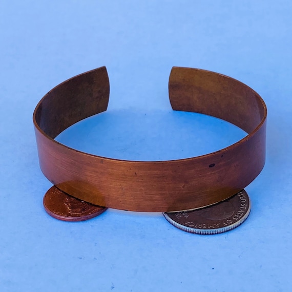 Vintage "Solid Copper" Cuff Bracelet, Open Bangle… - image 5