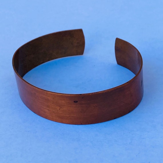 Vintage "Solid Copper" Cuff Bracelet, Open Bangle… - image 2