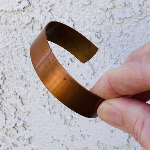 Vintage "Solid Copper" Cuff Bracelet, Open Bangle… - image 6